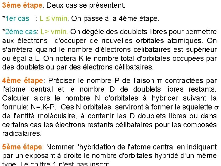 3ème étape: Deux cas se présentent: *1 er cas : L ≤ vmin. On