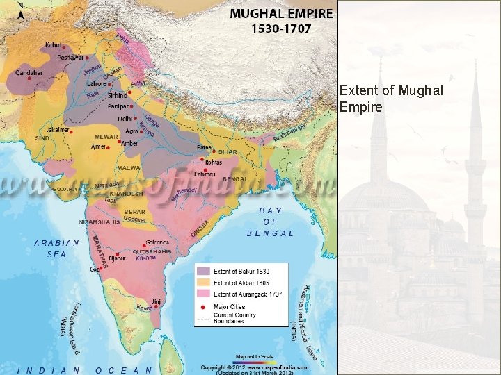 Extent of Mughal Empire 