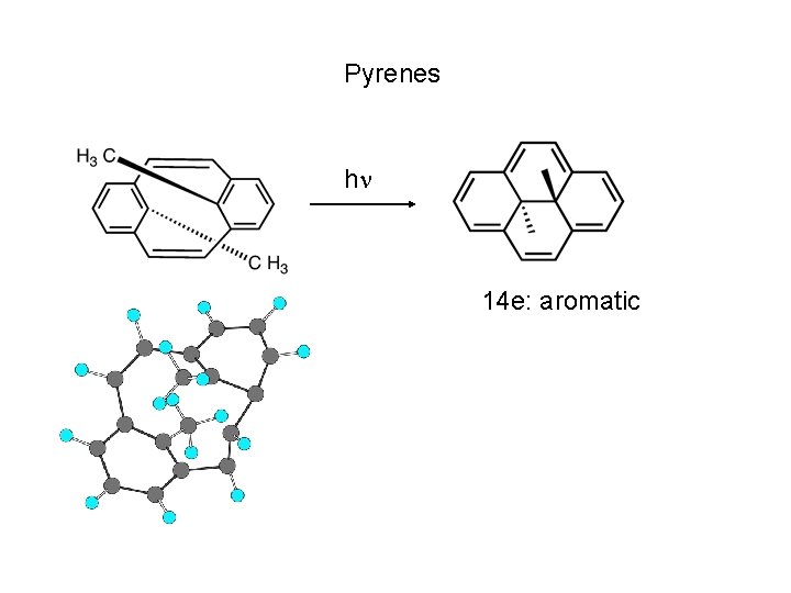 Pyrenes hn ? 14 e: aromatic 