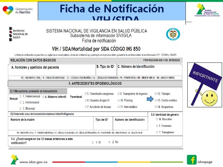 Ficha de Notificación VIH/SIDA 