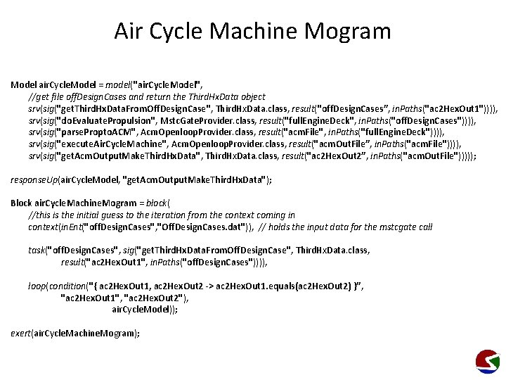 Air Cycle Machine Mogram Model air. Cycle. Model = model("air. Cycle. Model", //get file