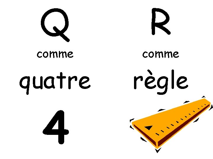 Q R comme quatre règle 4 