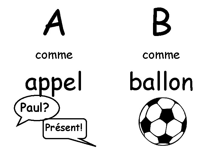 A B comme appel ballon Paul? Présent! 