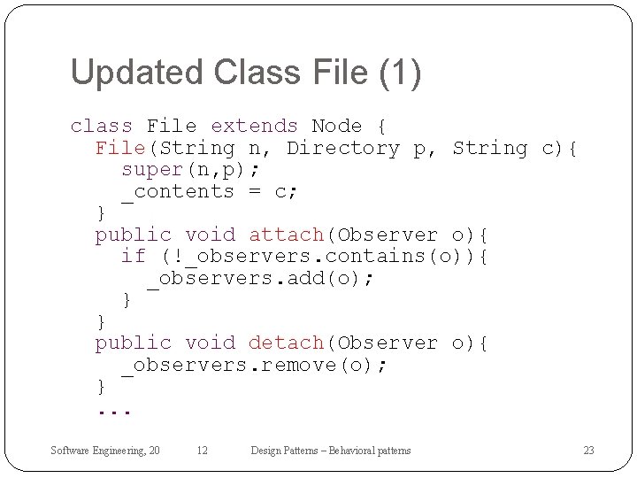 Updated Class File (1) class File extends Node { File(String n, Directory p, String