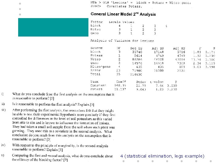 4 (statistical elimination, legs example) 