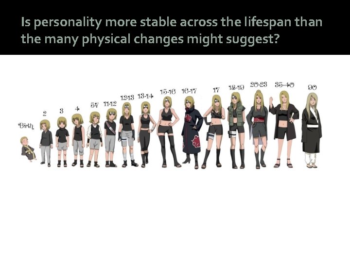 Is personality more stable across the lifespan the many physical changes might suggest? 