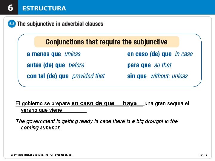 __________________ El gobierno se prepara en caso de que ____ haya una gran sequía