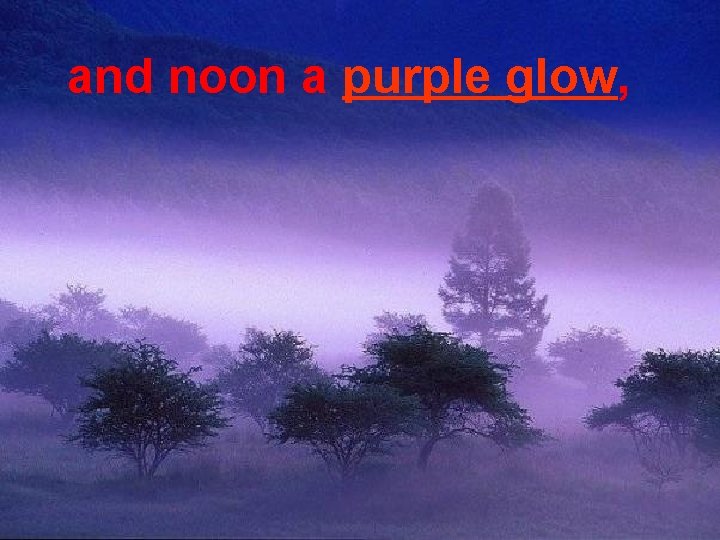 and noon a purple glow, 