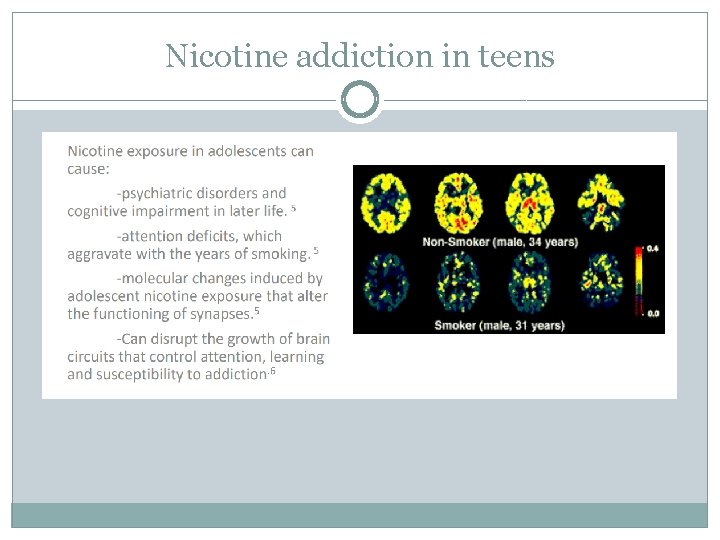 Nicotine addiction in teens 