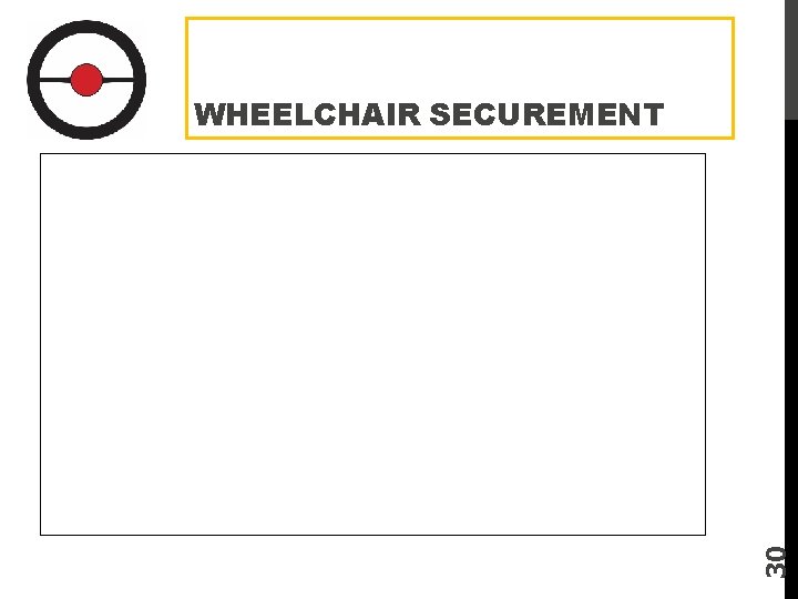 30 WHEELCHAIR SECUREMENT 