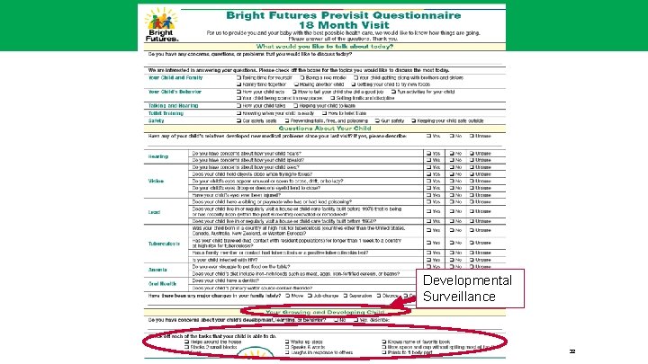 Developmental Surveillance 32 