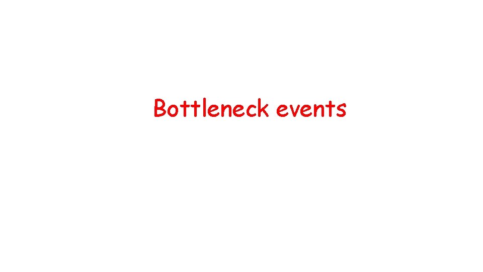 Bottleneck events 