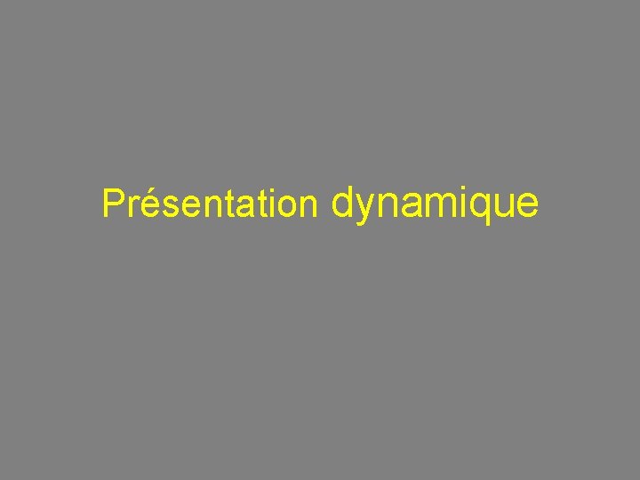 Présentation dynamique 