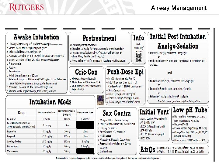 Airway Management RWJ EM 