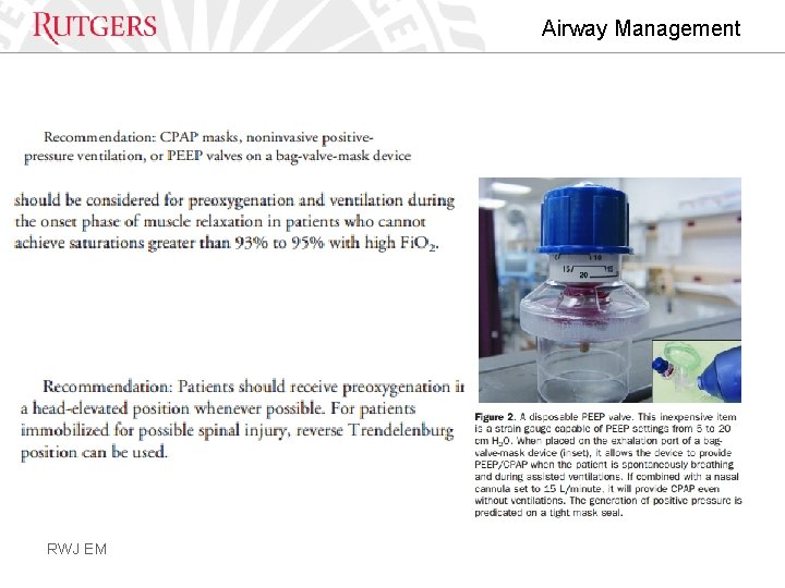 Airway Management RWJ EM 