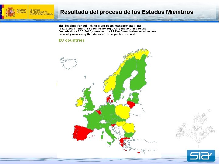 Resultado del proceso de los Estados Miembros 