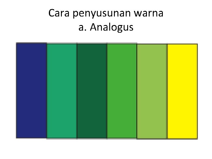 Cara penyusunan warna a. Analogus 