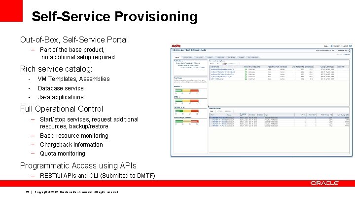 Self-Service Provisioning Out-of-Box, Self-Service Portal – Part of the base product, no additional setup