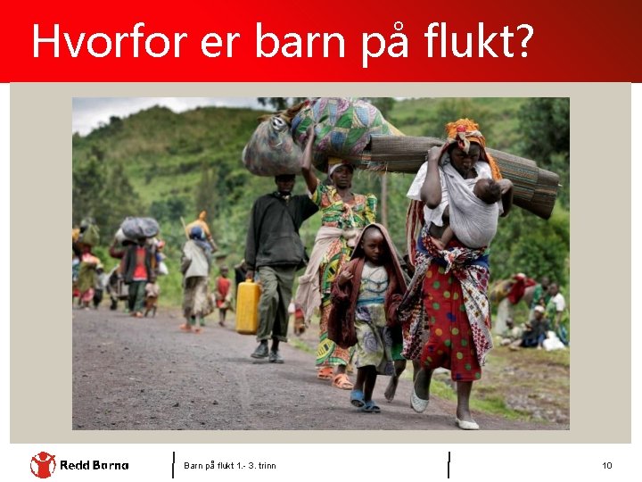 Hvorfor er barn på flukt? Barn på flukt 1. - 3. trinn 10 