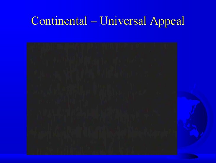 Continental – Universal Appeal 