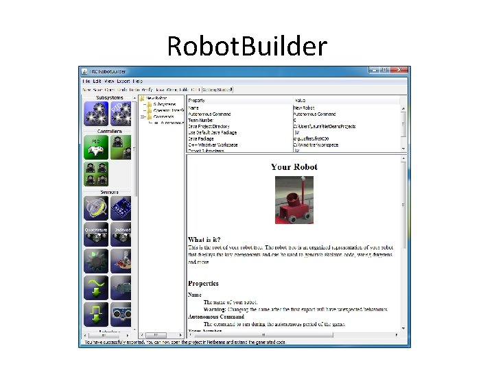Robot. Builder 