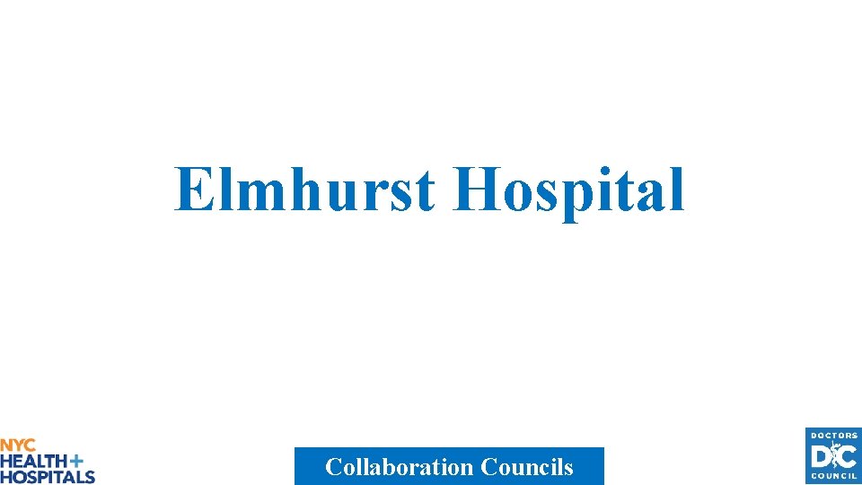 Elmhurst Hospital Collaboration Councils 