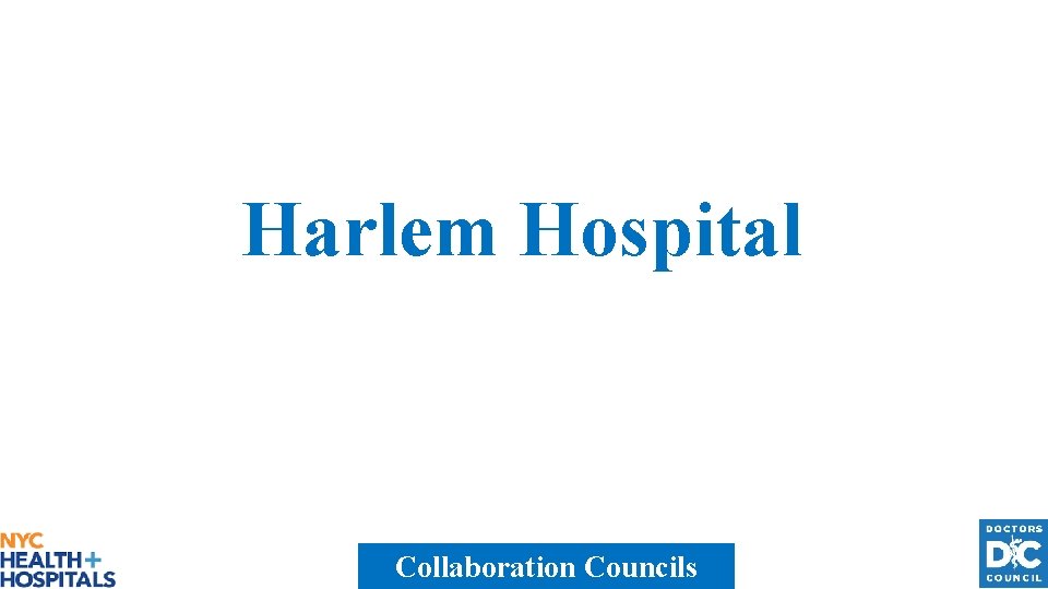 Harlem Hospital Collaboration Councils 