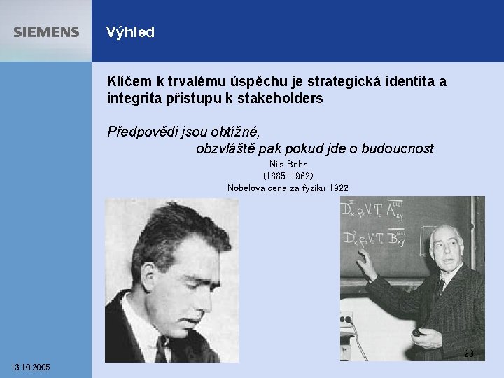 Výhled Klíčem k trvalému úspěchu je strategická identita a integrita přístupu k stakeholders Předpovědi