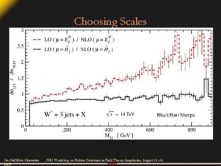 Choosing Scales • More important for LO calculations than NLO • Can affect shapes