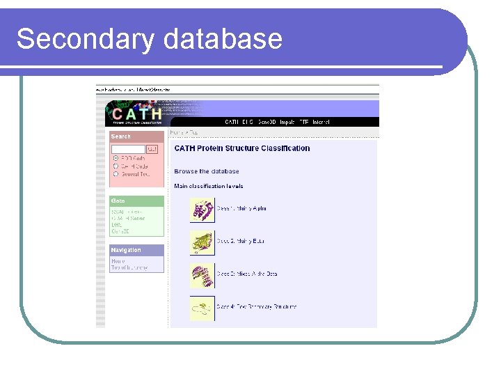 Secondary database 