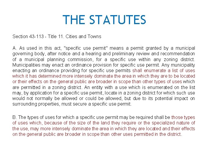 THE STATUTES Section 43 -113 - Title 11. Cities and Towns A. As used