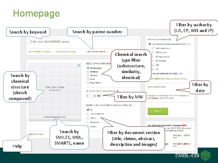 Homepage Search by keyword Search by patent number Chemical search type filter (substructure, similarity,