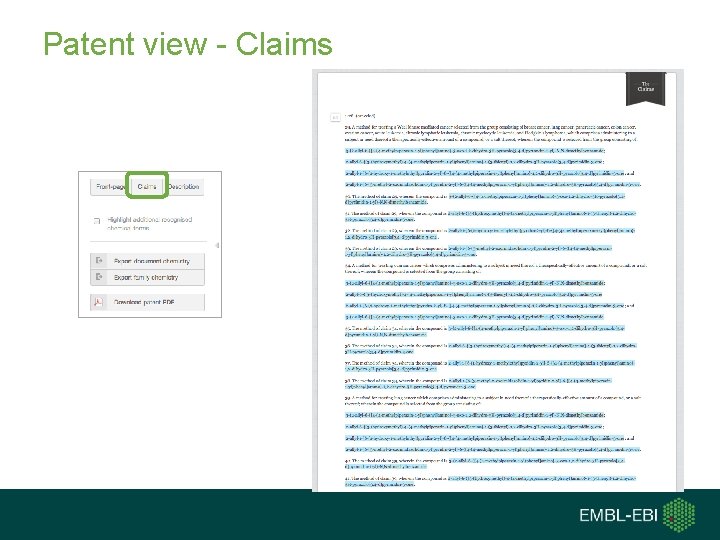 Patent view - Claims 