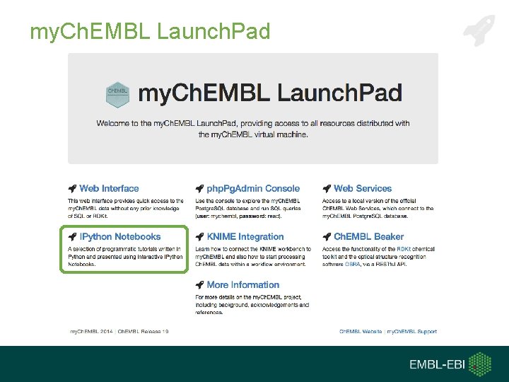 my. Ch. EMBL Launch. Pad 