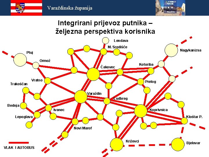 Varaždinska županija Integrirani prijevoz putnika – željezna perspektiva korisnika Lendava M. Središće Nagykanizsa Ptuj