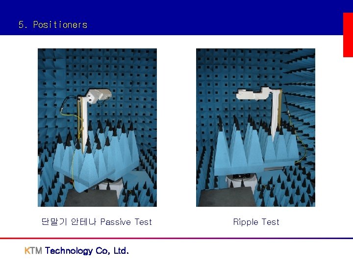 5. Positioners 단말기 안테나 Passive Test KTM Technology Co, Ltd. Ripple Test 