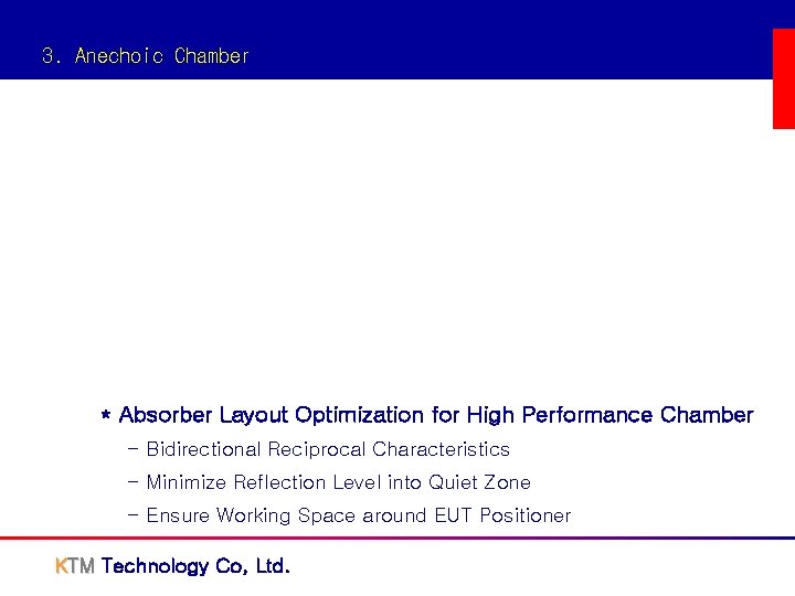 3. Anechoic Chamber * Absorber Layout Optimization for High Performance Chamber - Bidirectional Reciprocal