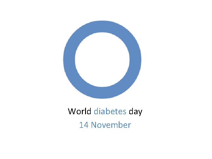 World diabetes day 14 November 