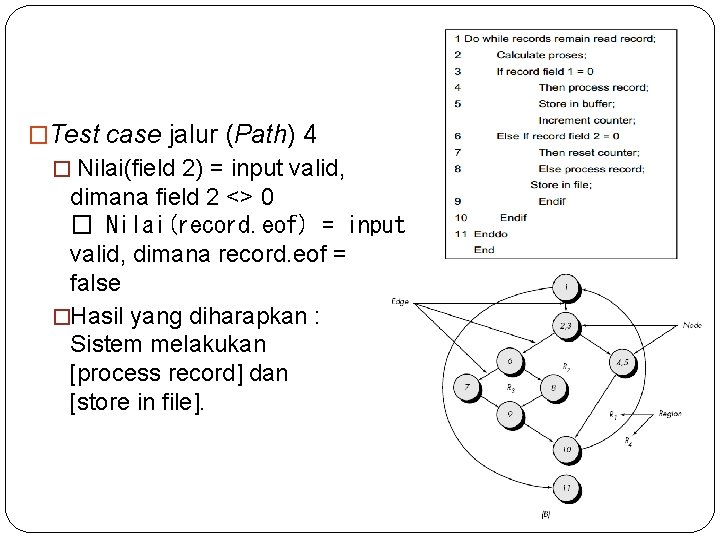 �Test case jalur (Path) 4 � Nilai(field 2) = input valid, dimana field 2