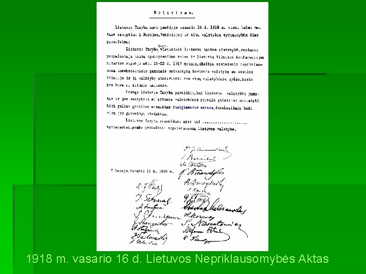 1918 m. vasario 16 d. Lietuvos Nepriklausomybės Aktas 