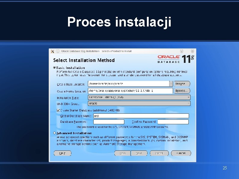 Proces instalacji 25 