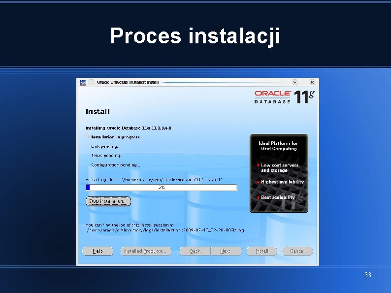 Proces instalacji 33 