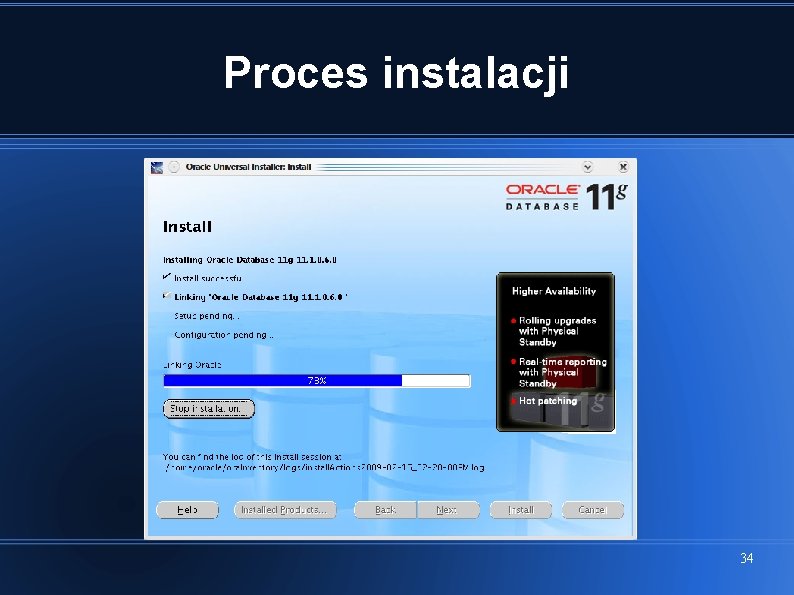 Proces instalacji 34 