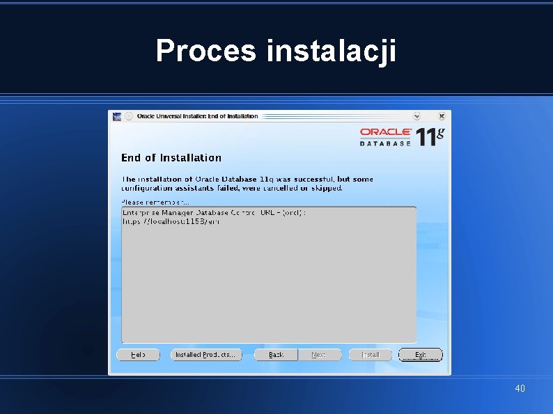 Proces instalacji 40 
