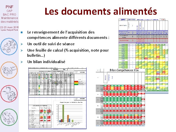 Les documents alimentés PNF CAP BAC PRO Maintenance des matériels 22 -23 mars 2016