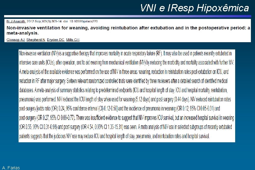 VNI e IResp Hipoxêmica A. Farias 