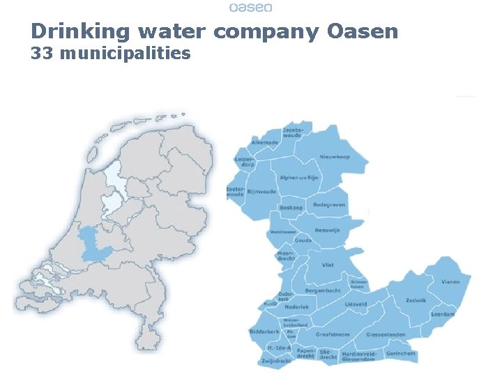 Drinking water company Oasen 33 municipalities 