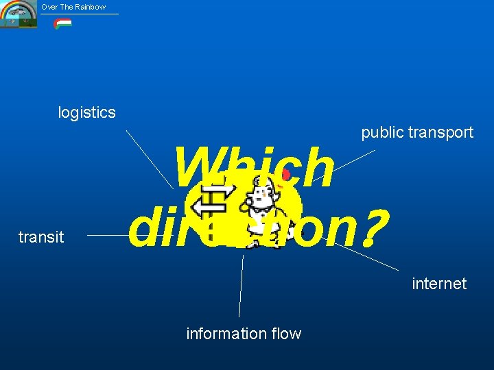 Over The Rainbow logistics public transport transit Which direction? internet information flow 
