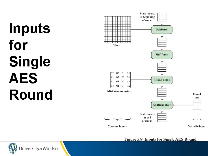 Inputs for Single AES Round 