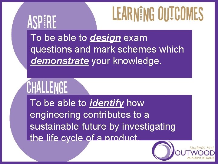 BTEC First Engineering Unit 1: The Engineered World To be able to design exam